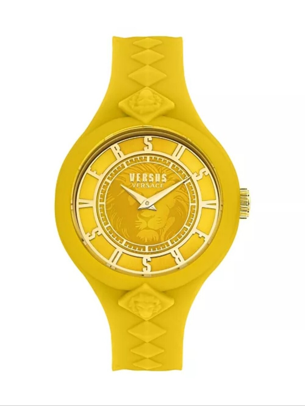 Versace Versus Yellow Silicone Strap Watch with Lion New In Box
